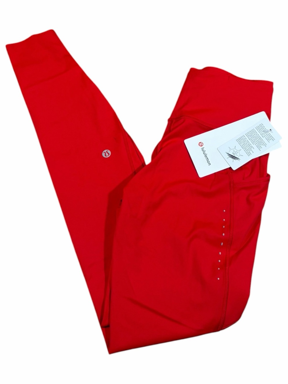 NWT Lululemon Fast and Free High-Rise Tight 28” *Pockets (Oxford Red) Size 4